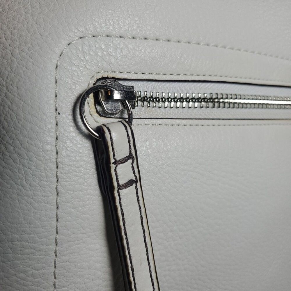 Coach Pebbled Leather Shoulder‎ Bag Cream White – Adjustable Strap Tote - Picture 5 of 14